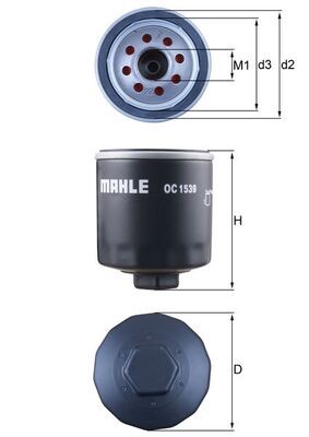 Масляный фильтр MAHLE OC1539