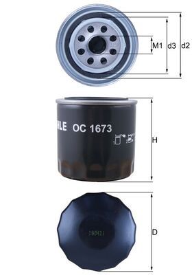 Масляный фильтр MAHLE OC1673
