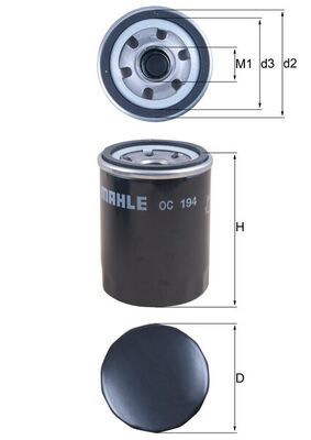 Масляный фильтр MAHLE OC194
