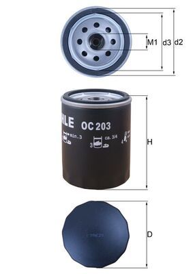 Масляный фильтр MAHLE OC203