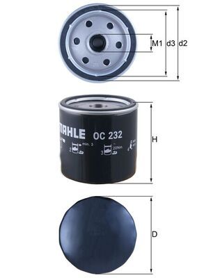 Масляный фильтр MAHLE OC232