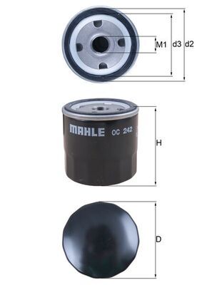 Масляный фильтр MAHLE OC242