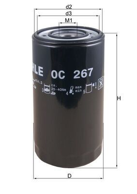Масляный фильтр MAHLE OC267