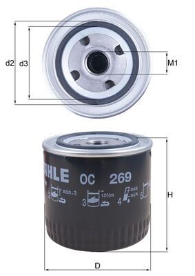 Масляный фильтр MAHLE OC269