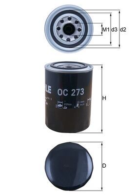 Масляный фильтр MAHLE OC273