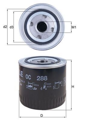 Масляный фильтр MAHLE OC288