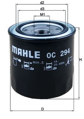 Масляный фильтр MAHLE OC294