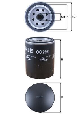 Масляный фильтр MAHLE OC298