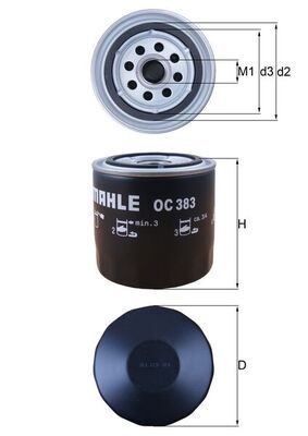 Масляный фильтр MAHLE OC383