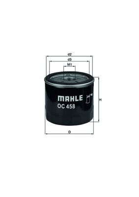 Масляный фильтр MAHLE OC458
