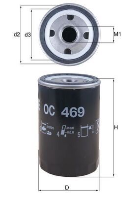 Масляный фильтр MAHLE OC469