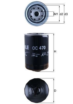 Масляный фильтр MAHLE OC470