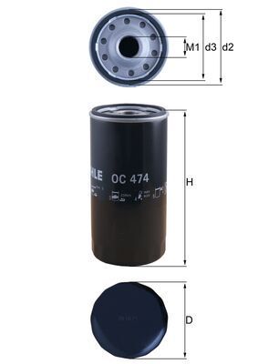 Масляный фильтр MAHLE OC474