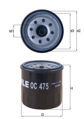 Масляный фильтр MAHLE OC475