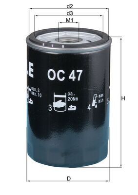 Масляный фильтр MAHLE OC47OF