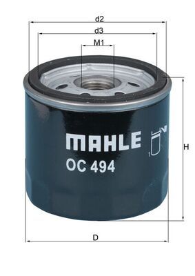 Масляный фильтр MAHLE OC494
