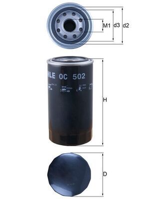Масляный фильтр MAHLE OC502