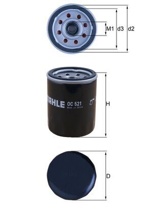 Масляный фильтр MAHLE OC521