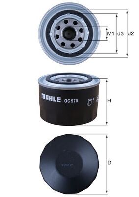 Масляный фильтр MAHLE OC570