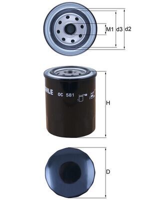Масляный фильтр MAHLE OC581