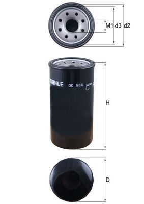 Масляный фильтр MAHLE OC584