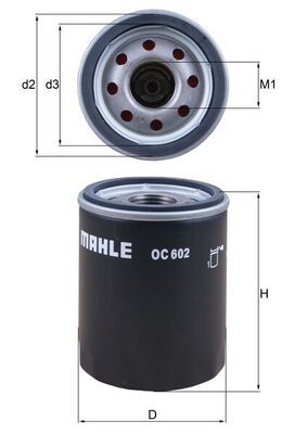 Масляный фильтр MAHLE OC602
