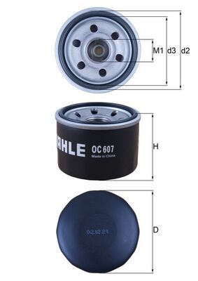 Масляный фильтр MAHLE OC607