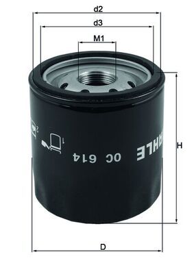 Масляный фильтр MAHLE OC614