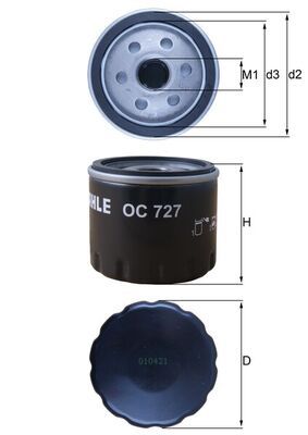 Масляный фильтр MAHLE OC727