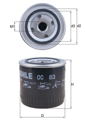 Масляный фильтр MAHLE OC83