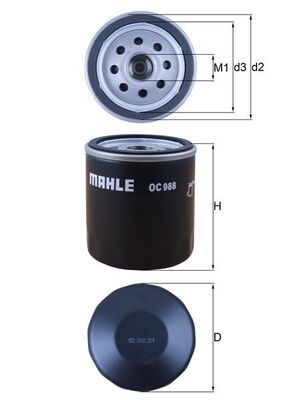 Масляный фильтр MAHLE OC988