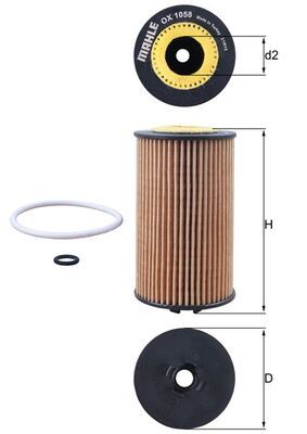 Масляный фильтр MAHLE OX1058D