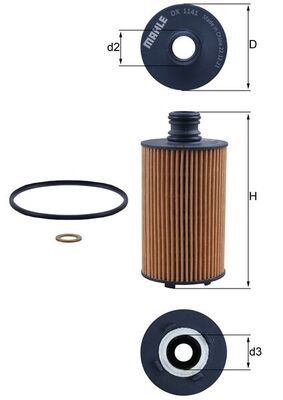 Масляный фильтр MAHLE OX1141D
