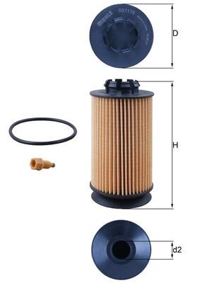 Масляный фильтр MAHLE OX1175D