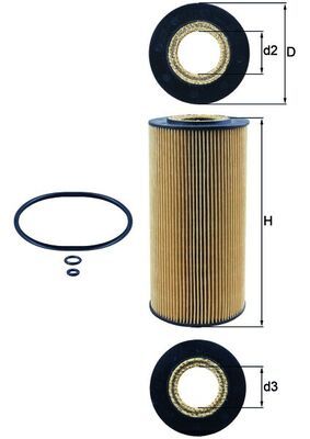 Масляный фильтр MAHLE OX1231D