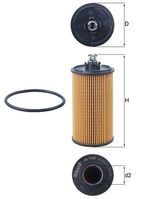 Масляный фильтр MAHLE OX1245D