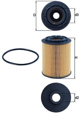 Масляный фильтр MAHLE OX160D