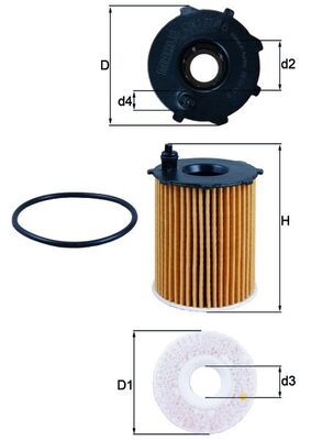 Масляный фильтр MAHLE OX17116D