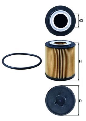 Масляный фильтр MAHLE OX182D