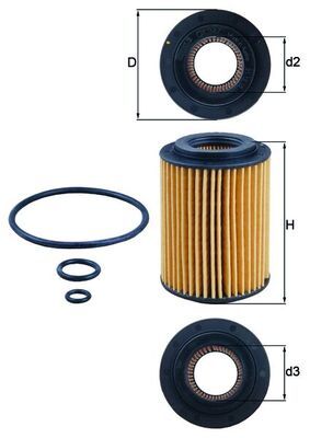 Масляный фильтр MAHLE OX347D
