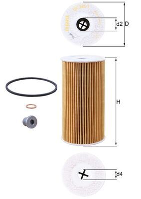 Масляный фильтр MAHLE OX3651D