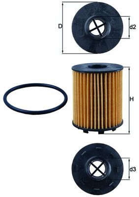 Масляный фильтр MAHLE OX371D
