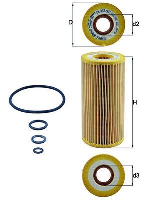 Масляный фильтр MAHLE OX383D