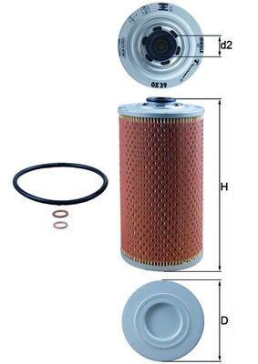 Масляный фильтр MAHLE OX39D