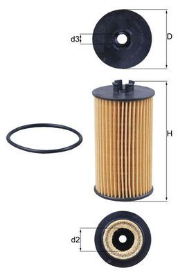 Масляный фильтр MAHLE OX401D