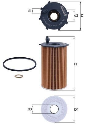 Масляный фильтр MAHLE OX417D