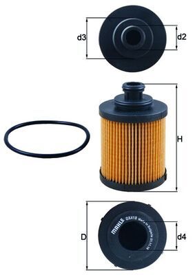 Масляный фильтр MAHLE OX418D