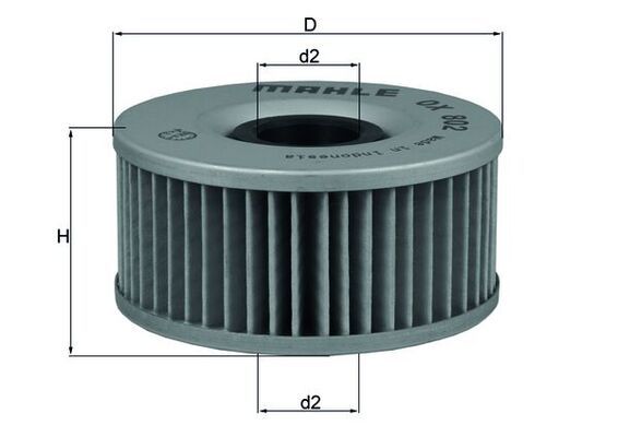 Масляный фильтр MAHLE OX802