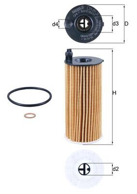 Масляный фильтр MAHLE OX8132D