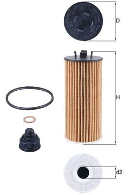 Масляный фильтр MAHLE OX8151D